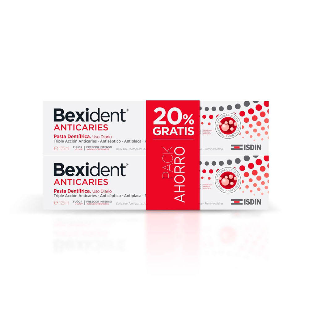 bexident anticaries duplo pasta dentifrica 2x125ml
